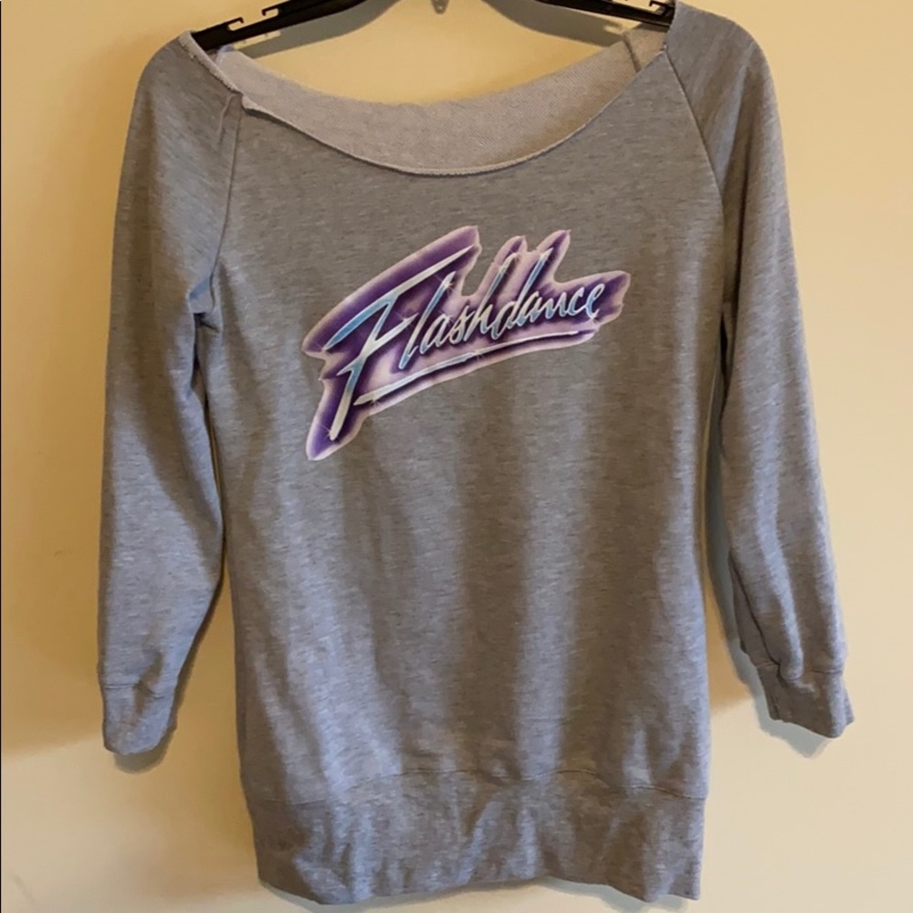Grey Flashdance Sweatshirt